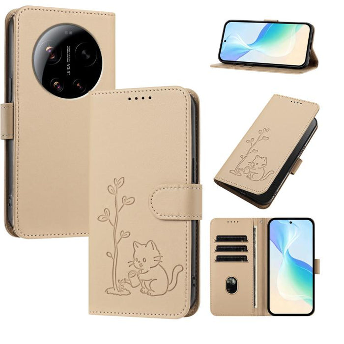 Funda para teléfono YX0014 con hebilla de árbol de agua para gatos y correa de cuero vegano., For Xiaomi 17T 5G, For Xiaomi Poco X8 Pro Max / Redmi Turbo 5 Max, For Xiaomi Poco X8 Pro 5G / Redmi Turbo 5 5G, For Xiaomi 17 Ultra                          ...