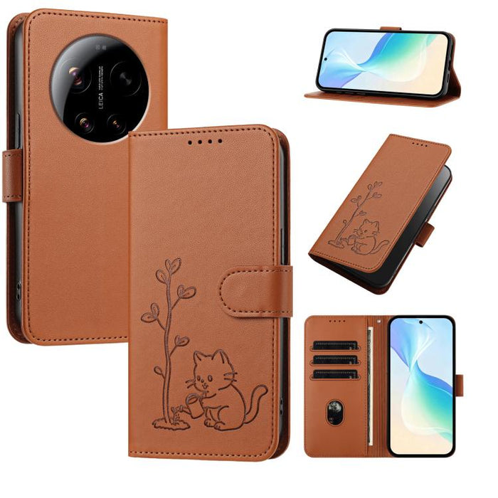 Funda para teléfono YX0014 con hebilla de árbol de agua para gatos y correa de cuero vegano., For Xiaomi 17T 5G, For Xiaomi Poco X8 Pro Max / Redmi Turbo 5 Max, For Xiaomi Poco X8 Pro 5G / Redmi Turbo 5 5G, For Xiaomi 17 Ultra                          ...
