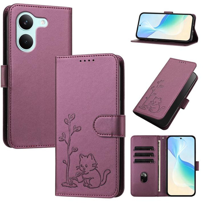 Funda para teléfono YX0014 con hebilla de árbol de agua para gatos y correa de cuero vegano., For Xiaomi 17T 5G, For Xiaomi Poco X8 Pro Max / Redmi Turbo 5 Max, For Xiaomi Poco X8 Pro 5G / Redmi Turbo 5 5G, For Xiaomi 17 Ultra                          ...