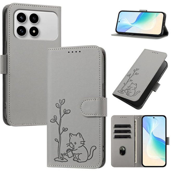 Funda para teléfono YX0014 con hebilla de árbol de agua para gatos y correa de cuero vegano., For Xiaomi 17T 5G, For Xiaomi Poco X8 Pro Max / Redmi Turbo 5 Max, For Xiaomi Poco X8 Pro 5G / Redmi Turbo 5 5G, For Xiaomi 17 Ultra                          ...