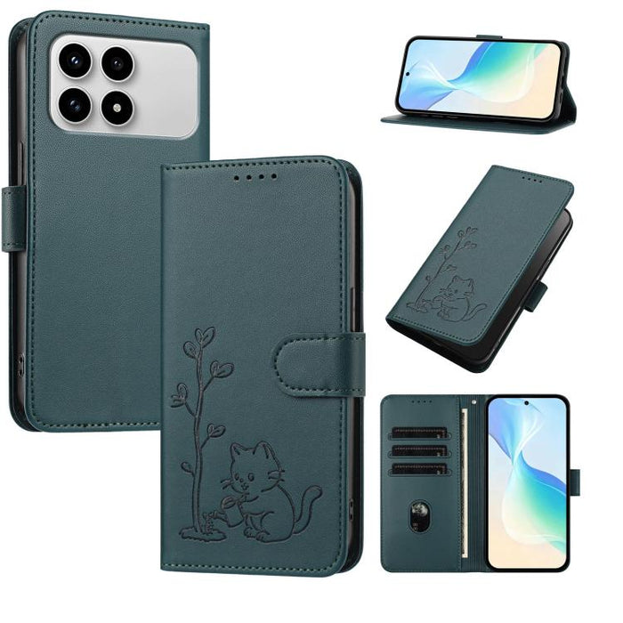 Funda para teléfono YX0014 con hebilla de árbol de agua para gatos y correa de cuero vegano., For Xiaomi 17T 5G, For Xiaomi Poco X8 Pro Max / Redmi Turbo 5 Max, For Xiaomi Poco X8 Pro 5G / Redmi Turbo 5 5G, For Xiaomi 17 Ultra                          ...
