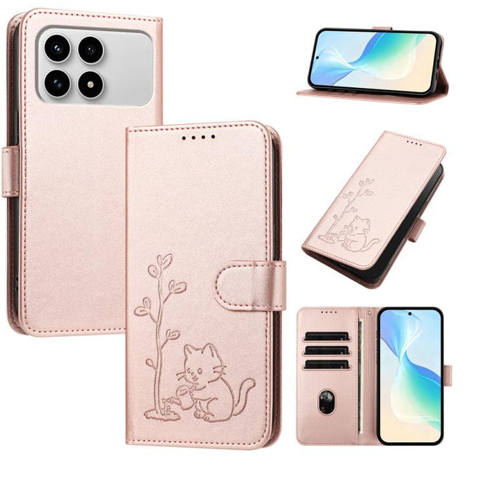Funda para teléfono YX0014 con hebilla de árbol de agua para gatos y correa de cuero vegano., For Xiaomi 17T 5G, For Xiaomi Poco X8 Pro Max / Redmi Turbo 5 Max, For Xiaomi Poco X8 Pro 5G / Redmi Turbo 5 5G, For Xiaomi 17 Ultra                          ...