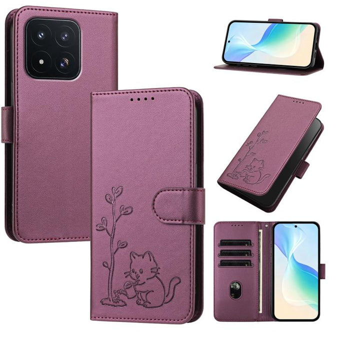 Funda para teléfono YX0014 con hebilla de árbol de agua para gatos y correa de cuero vegano., For Xiaomi 17T 5G, For Xiaomi Poco X8 Pro Max / Redmi Turbo 5 Max, For Xiaomi Poco X8 Pro 5G / Redmi Turbo 5 5G, For Xiaomi 17 Ultra                          ...