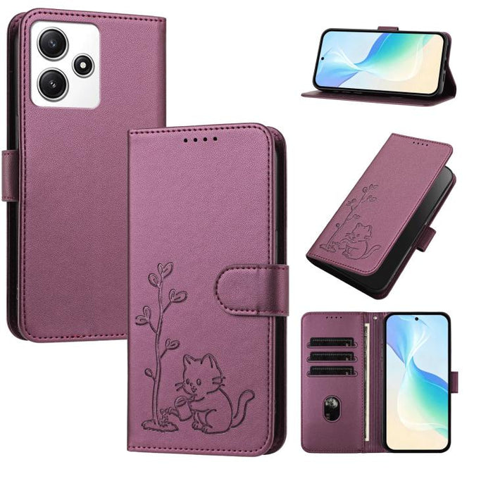 Funda para teléfono YX0014 con hebilla de árbol de agua para gatos y correa de cuero vegano., For Redmi Note 13 5G, For Redmi Note 13 Pro+, For Redmi 12 / Note 12R / Poco M6 Pro 5G, For Redmi Note 12 Turbo 5G / Poco F5, For Redmi Note 12S / Note 11S 4G...