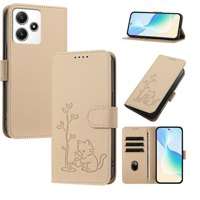 Funda para teléfono YX0014 con hebilla de árbol de agua para gatos y correa de cuero vegano., For Redmi Note 13 5G, For Redmi Note 13 Pro+, For Redmi 12 / Note 12R / Poco M6 Pro 5G, For Redmi Note 12 Turbo 5G / Poco F5, For Redmi Note 12S / Note 11S 4G...