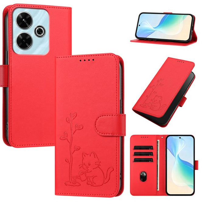 Funda para teléfono YX0014 con hebilla de árbol de agua para gatos y correa de cuero vegano., For Redmi K70 Ultra, For Redmi 13 / Note 13R / Poco M6 4G, For Redmi K70 / K70 Pro / Poco F6 Pro, For Redmi Note 13 Pro 4G / Poco M6 Pro 4G                   ...