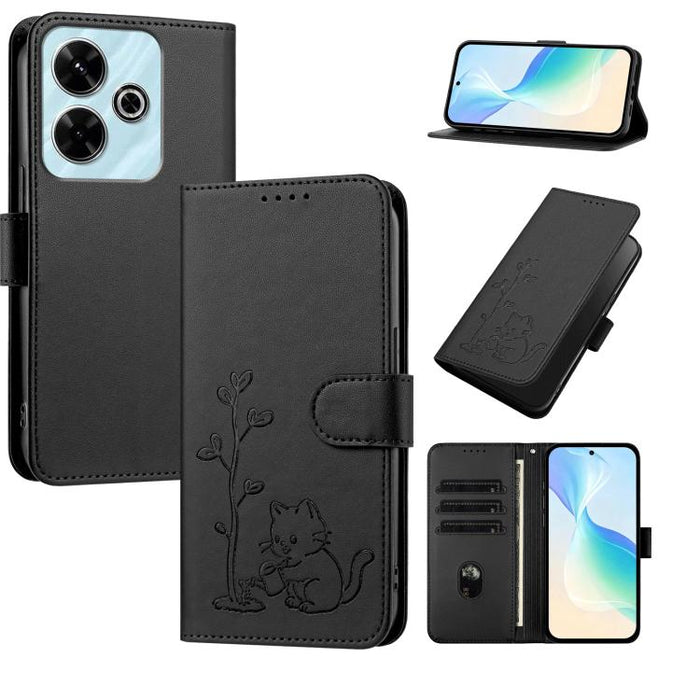 Funda para teléfono YX0014 con hebilla de árbol de agua para gatos y correa de cuero vegano., For Redmi K70 Ultra, For Redmi 13 / Note 13R / Poco M6 4G, For Redmi K70 / K70 Pro / Poco F6 Pro, For Redmi Note 13 Pro 4G / Poco M6 Pro 4G                   ...