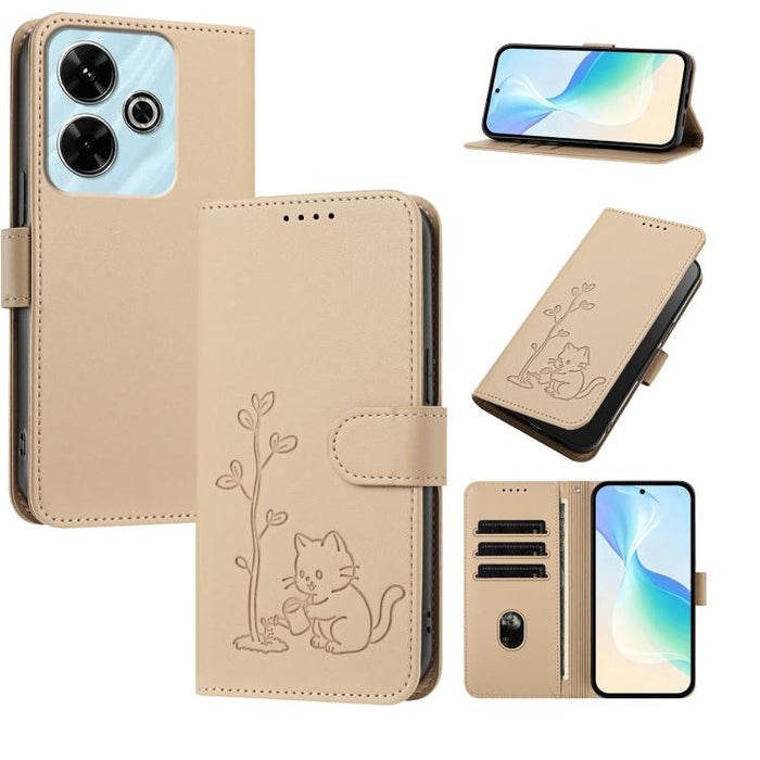 Funda para teléfono YX0014 con hebilla de árbol de agua para gatos y correa de cuero vegano., For Redmi K70 Ultra, For Redmi 13 / Note 13R / Poco M6 4G, For Redmi K70 / K70 Pro / Poco F6 Pro, For Redmi Note 13 Pro 4G / Poco M6 Pro 4G                   ...