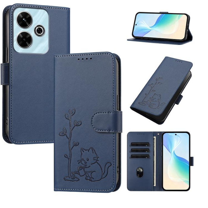 Funda para teléfono YX0014 con hebilla de árbol de agua para gatos y correa de cuero vegano., For Redmi K70 Ultra, For Redmi 13 / Note 13R / Poco M6 4G, For Redmi K70 / K70 Pro / Poco F6 Pro, For Redmi Note 13 Pro 4G / Poco M6 Pro 4G                   ...