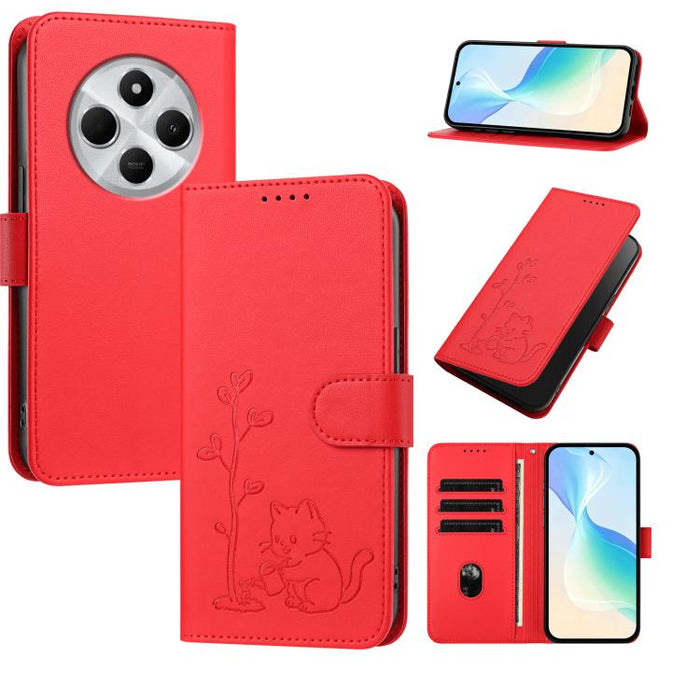 Funda para teléfono YX0014 con hebilla de árbol de agua para gatos y correa de cuero vegano., For Redmi 15C 5G / 4G EU 173mm, For Redmi A5 4G 173.3mm, For Redmi A5 4G 171.7mm / Poco C71, For Redmi Note 14 4G 164.84mm                                    ...