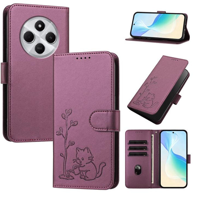 Funda para teléfono YX0014 con hebilla de árbol de agua para gatos y correa de cuero vegano., For Redmi 15C 5G / 4G EU 173mm, For Redmi A5 4G 173.3mm, For Redmi A5 4G 171.7mm / Poco C71, For Redmi Note 14 4G 164.84mm                                    ...
