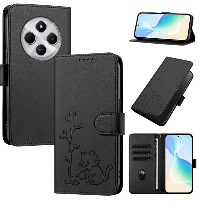 Funda para teléfono YX0014 con hebilla de árbol de agua para gatos y correa de cuero vegano., For Redmi 15C 5G / 4G EU 173mm, For Redmi A5 4G 173.3mm, For Redmi A5 4G 171.7mm / Poco C71, For Redmi Note 14 4G 164.84mm                                    ...