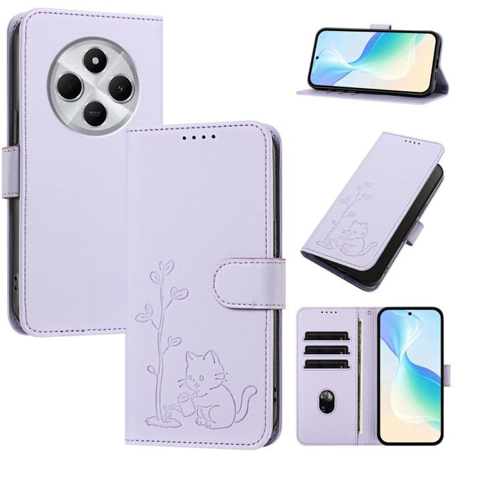Funda para teléfono YX0014 con hebilla de árbol de agua para gatos y correa de cuero vegano., For Redmi 15C 5G / 4G EU 173mm, For Redmi A5 4G 173.3mm, For Redmi A5 4G 171.7mm / Poco C71, For Redmi Note 14 4G 164.84mm                                    ...