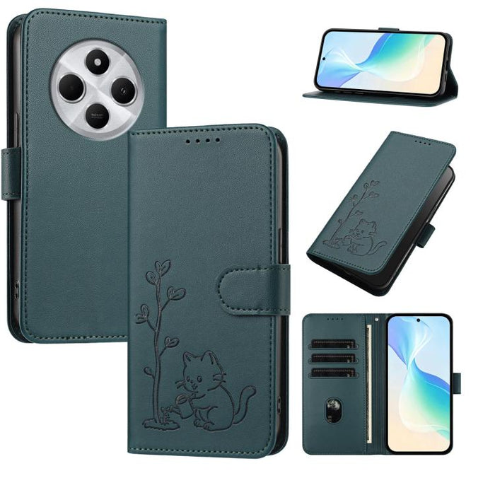 Funda para teléfono YX0014 con hebilla de árbol de agua para gatos y correa de cuero vegano., For Redmi 15C 5G / 4G EU 173mm, For Redmi A5 4G 173.3mm, For Redmi A5 4G 171.7mm / Poco C71, For Redmi Note 14 4G 164.84mm                                    ...