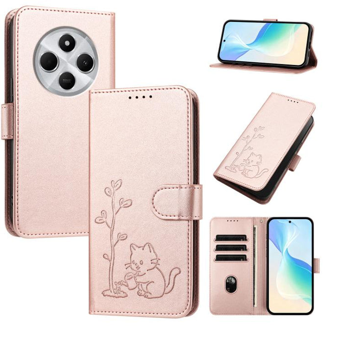 Funda para teléfono YX0014 con hebilla de árbol de agua para gatos y correa de cuero vegano., For Redmi 15C 5G / 4G EU 173mm, For Redmi A5 4G 173.3mm, For Redmi A5 4G 171.7mm / Poco C71, For Redmi Note 14 4G 164.84mm                                    ...