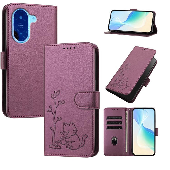 Funda para teléfono YX0014 con hebilla de árbol de agua para gatos y correa de cuero vegano., For Redmi 15C 5G / 4G EU 173mm, For Redmi A5 4G 173.3mm, For Redmi A5 4G 171.7mm / Poco C71, For Redmi Note 14 4G 164.84mm                                    ...
