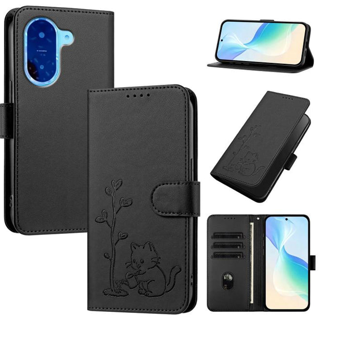 Funda para teléfono YX0014 con hebilla de árbol de agua para gatos y correa de cuero vegano., For Redmi 15C 5G / 4G EU 173mm, For Redmi A5 4G 173.3mm, For Redmi A5 4G 171.7mm / Poco C71, For Redmi Note 14 4G 164.84mm                                    ...