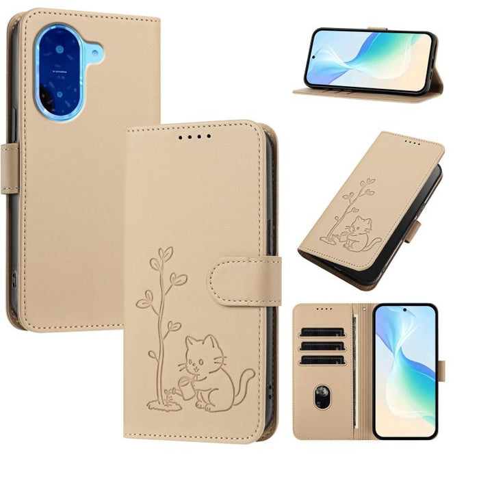 Funda para teléfono YX0014 con hebilla de árbol de agua para gatos y correa de cuero vegano., For Redmi 15C 5G / 4G EU 173mm, For Redmi A5 4G 173.3mm, For Redmi A5 4G 171.7mm / Poco C71, For Redmi Note 14 4G 164.84mm                                    ...