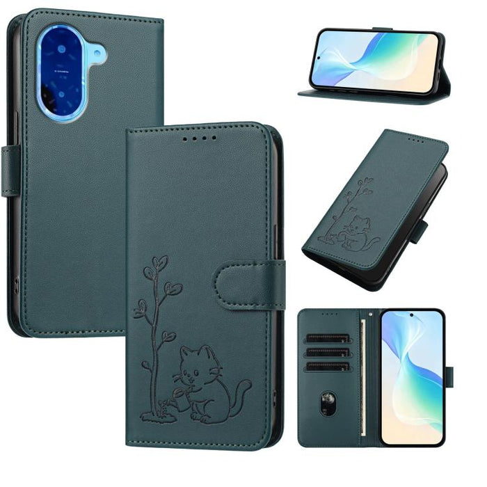 Funda para teléfono YX0014 con hebilla de árbol de agua para gatos y correa de cuero vegano., For Redmi 15C 5G / 4G EU 173mm, For Redmi A5 4G 173.3mm, For Redmi A5 4G 171.7mm / Poco C71, For Redmi Note 14 4G 164.84mm                                    ...
