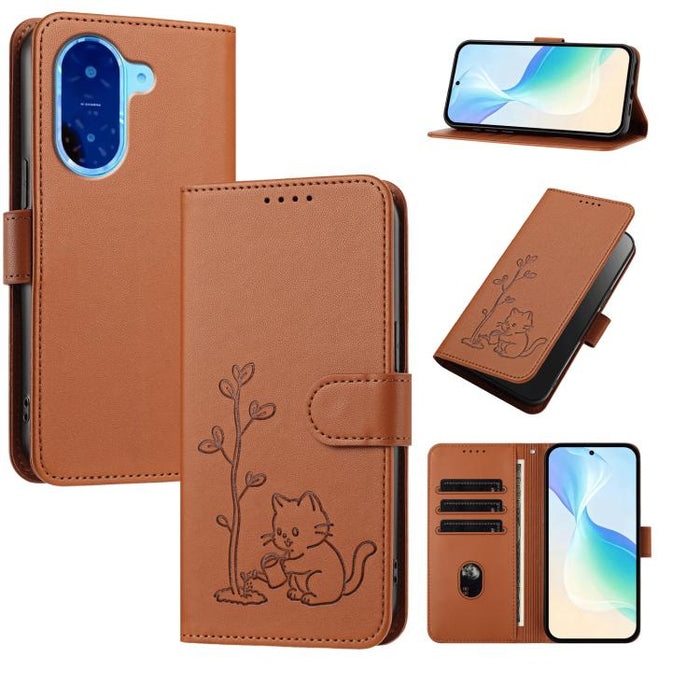 Funda para teléfono YX0014 con hebilla de árbol de agua para gatos y correa de cuero vegano., For Redmi 15C 5G / 4G EU 173mm, For Redmi A5 4G 173.3mm, For Redmi A5 4G 171.7mm / Poco C71, For Redmi Note 14 4G 164.84mm                                    ...