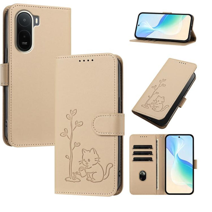 Funda para teléfono YX0014 con hebilla de árbol de agua para gatos y correa de cuero vegano., For Redmi K90 Max 5G, For Redmi A7 Pro 171mm / Poco C85x 5G, For Redmi 15a 5G, For Redmi Note 15 Pro+ 5G 163.3mm / Poco M8 Pro 5G                             ...