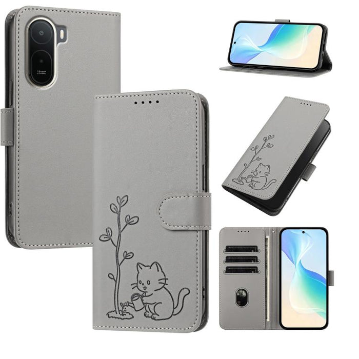 Funda para teléfono YX0014 con hebilla de árbol de agua para gatos y correa de cuero vegano., For Redmi K90 Max 5G, For Redmi A7 Pro 171mm / Poco C85x 5G, For Redmi 15a 5G, For Redmi Note 15 Pro+ 5G 163.3mm / Poco M8 Pro 5G                             ...