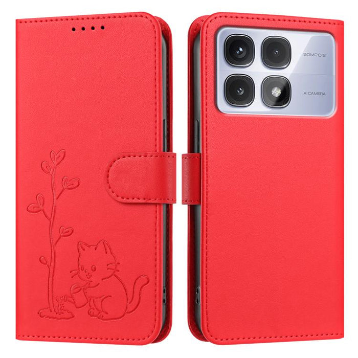 Funda para teléfono YX0014 con hebilla de árbol de agua para gatos y correa de cuero vegano., For Redmi K70 Ultra, For Redmi 13 / Note 13R / Poco M6 4G, For Redmi K70 / K70 Pro / Poco F6 Pro, For Redmi Note 13 Pro 4G / Poco M6 Pro 4G                   ...
