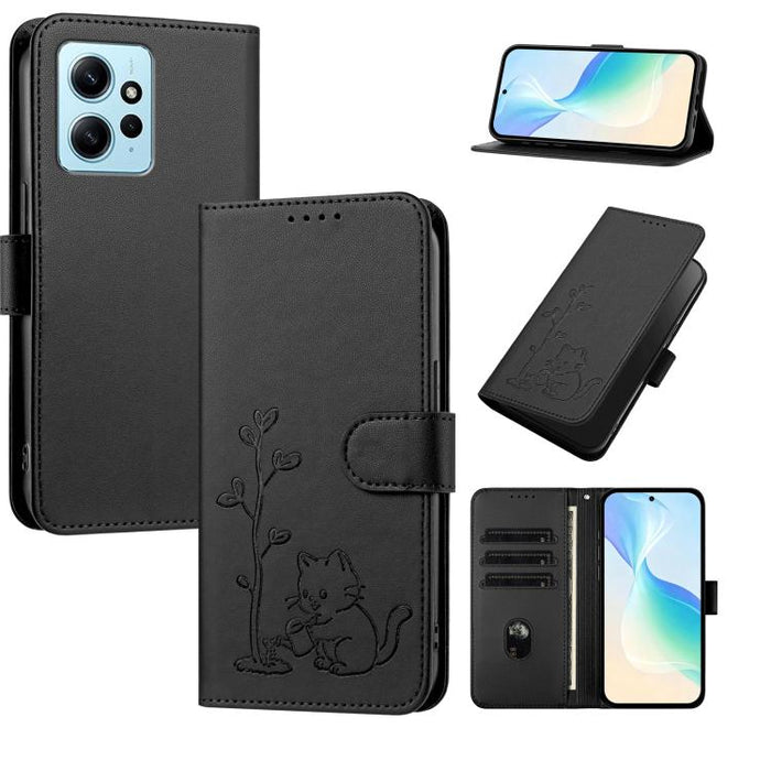 Funda para teléfono YX0014 con hebilla de árbol de agua para gatos y correa de cuero vegano., For Redmi Note 13 5G, For Redmi Note 13 Pro+, For Redmi 12 / Note 12R / Poco M6 Pro 5G, For Redmi Note 12 Turbo 5G / Poco F5, For Redmi Note 12S / Note 11S 4G...