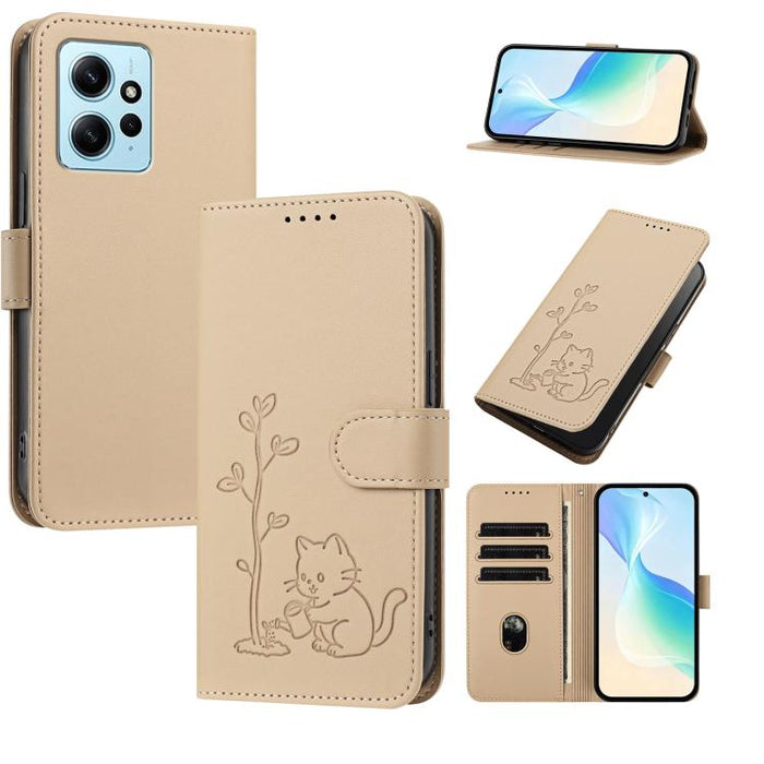 Funda para teléfono YX0014 con hebilla de árbol de agua para gatos y correa de cuero vegano., For Redmi Note 13 5G, For Redmi Note 13 Pro+, For Redmi 12 / Note 12R / Poco M6 Pro 5G, For Redmi Note 12 Turbo 5G / Poco F5, For Redmi Note 12S / Note 11S 4G...