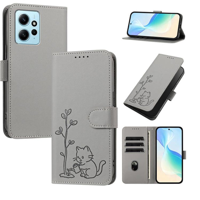 Funda para teléfono YX0014 con hebilla de árbol de agua para gatos y correa de cuero vegano., For Redmi Note 13 5G, For Redmi Note 13 Pro+, For Redmi 12 / Note 12R / Poco M6 Pro 5G, For Redmi Note 12 Turbo 5G / Poco F5, For Redmi Note 12S / Note 11S 4G...