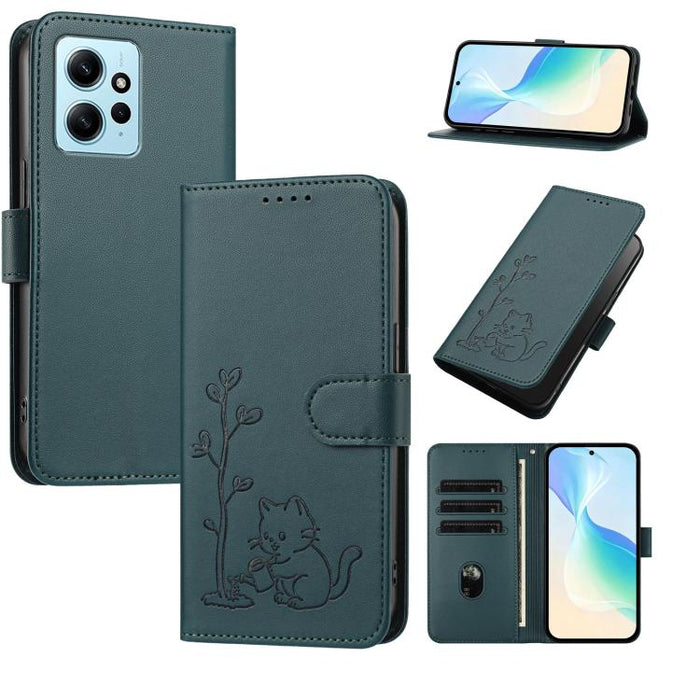 Funda para teléfono YX0014 con hebilla de árbol de agua para gatos y correa de cuero vegano., For Redmi Note 13 5G, For Redmi Note 13 Pro+, For Redmi 12 / Note 12R / Poco M6 Pro 5G, For Redmi Note 12 Turbo 5G / Poco F5, For Redmi Note 12S / Note 11S 4G...