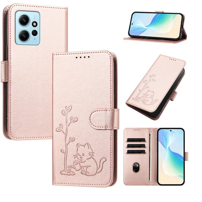 Funda para teléfono YX0014 con hebilla de árbol de agua para gatos y correa de cuero vegano., For Redmi Note 13 5G, For Redmi Note 13 Pro+, For Redmi 12 / Note 12R / Poco M6 Pro 5G, For Redmi Note 12 Turbo 5G / Poco F5, For Redmi Note 12S / Note 11S 4G...