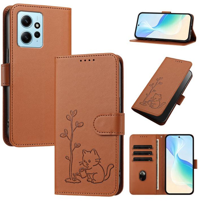 Funda para teléfono YX0014 con hebilla de árbol de agua para gatos y correa de cuero vegano., For Redmi Note 13 5G, For Redmi Note 13 Pro+, For Redmi 12 / Note 12R / Poco M6 Pro 5G, For Redmi Note 12 Turbo 5G / Poco F5, For Redmi Note 12S / Note 11S 4G...