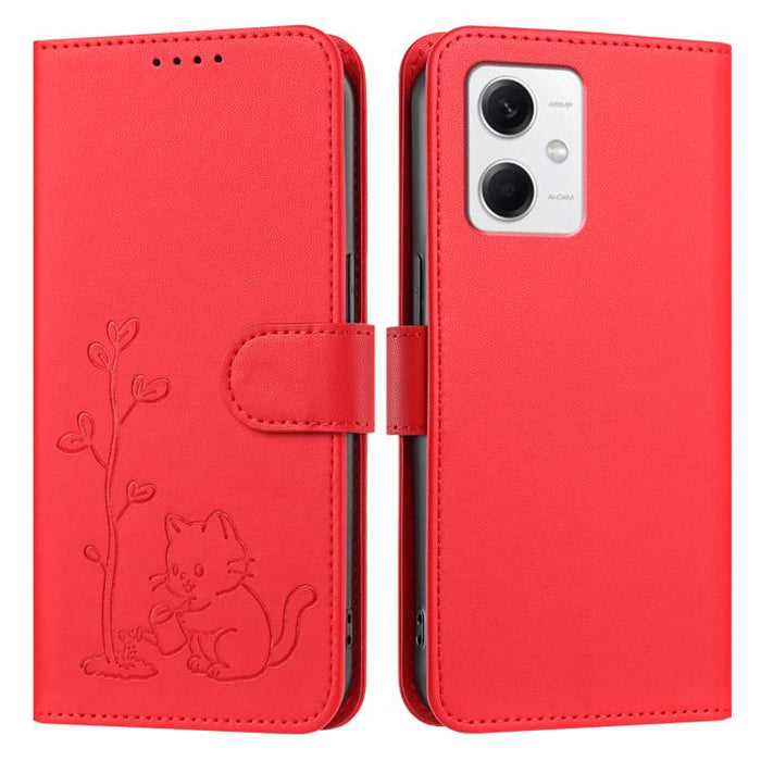 Funda para teléfono YX0014 con hebilla de árbol de agua para gatos y correa de cuero vegano., For Redmi Note 12 5G Global / Poco X5