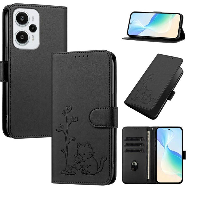 Funda para teléfono YX0014 con hebilla de árbol de agua para gatos y correa de cuero vegano., For Redmi Note 13 5G, For Redmi Note 13 Pro+, For Redmi 12 / Note 12R / Poco M6 Pro 5G, For Redmi Note 12 Turbo 5G / Poco F5, For Redmi Note 12S / Note 11S 4G...