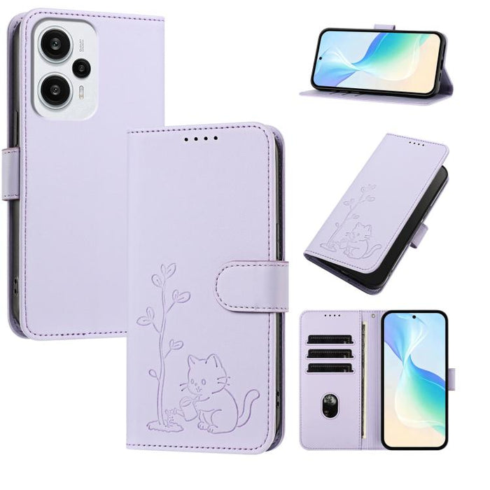 Funda para teléfono YX0014 con hebilla de árbol de agua para gatos y correa de cuero vegano., For Redmi Note 13 5G, For Redmi Note 13 Pro+, For Redmi 12 / Note 12R / Poco M6 Pro 5G, For Redmi Note 12 Turbo 5G / Poco F5, For Redmi Note 12S / Note 11S 4G...
