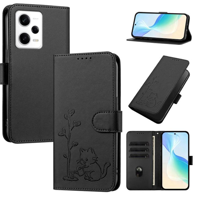 Funda para teléfono YX0014 con hebilla de árbol de agua para gatos y correa de cuero vegano., For Redmi Note 13 5G, For Redmi Note 13 Pro+, For Redmi 12 / Note 12R / Poco M6 Pro 5G, For Redmi Note 12 Turbo 5G / Poco F5, For Redmi Note 12S / Note 11S 4G...