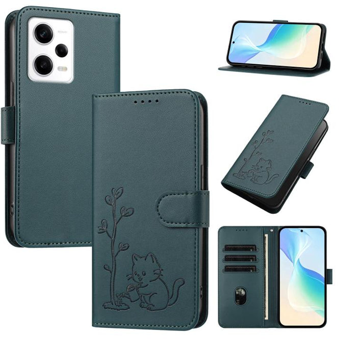 Funda para teléfono YX0014 con hebilla de árbol de agua para gatos y correa de cuero vegano., For Redmi Note 13 5G, For Redmi Note 13 Pro+, For Redmi 12 / Note 12R / Poco M6 Pro 5G, For Redmi Note 12 Turbo 5G / Poco F5, For Redmi Note 12S / Note 11S 4G...