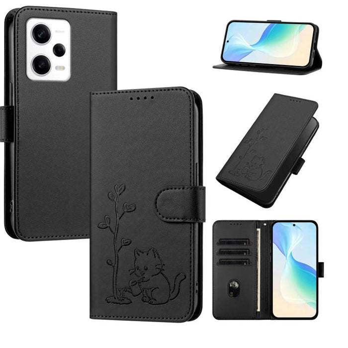Funda para teléfono YX0014 con hebilla de árbol de agua para gatos y correa de cuero vegano., For Redmi Note 13 5G, For Redmi Note 13 Pro+, For Redmi 12 / Note 12R / Poco M6 Pro 5G, For Redmi Note 12 Turbo 5G / Poco F5, For Redmi Note 12S / Note 11S 4G...