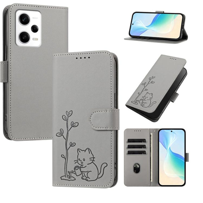 Funda para teléfono YX0014 con hebilla de árbol de agua para gatos y correa de cuero vegano., For Redmi Note 13 5G, For Redmi Note 13 Pro+, For Redmi 12 / Note 12R / Poco M6 Pro 5G, For Redmi Note 12 Turbo 5G / Poco F5, For Redmi Note 12S / Note 11S 4G...