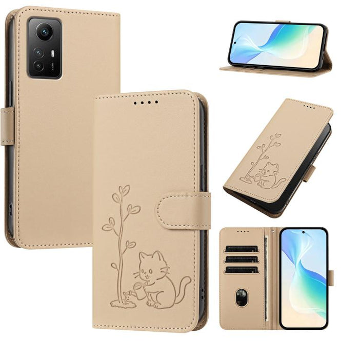 Funda para teléfono YX0014 con hebilla de árbol de agua para gatos y correa de cuero vegano., For Redmi Note 13 5G, For Redmi Note 13 Pro+, For Redmi 12 / Note 12R / Poco M6 Pro 5G, For Redmi Note 12 Turbo 5G / Poco F5, For Redmi Note 12S / Note 11S 4G...