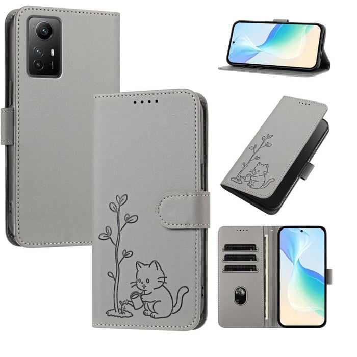 Funda para teléfono YX0014 con hebilla de árbol de agua para gatos y correa de cuero vegano., For Redmi Note 13 5G, For Redmi Note 13 Pro+, For Redmi 12 / Note 12R / Poco M6 Pro 5G, For Redmi Note 12 Turbo 5G / Poco F5, For Redmi Note 12S / Note 11S 4G...