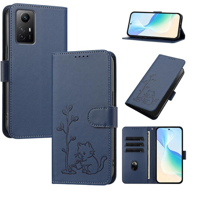 Funda para teléfono YX0014 con hebilla de árbol de agua para gatos y correa de cuero vegano., For Redmi Note 13 5G, For Redmi Note 13 Pro+, For Redmi 12 / Note 12R / Poco M6 Pro 5G, For Redmi Note 12 Turbo 5G / Poco F5, For Redmi Note 12S / Note 11S 4G...