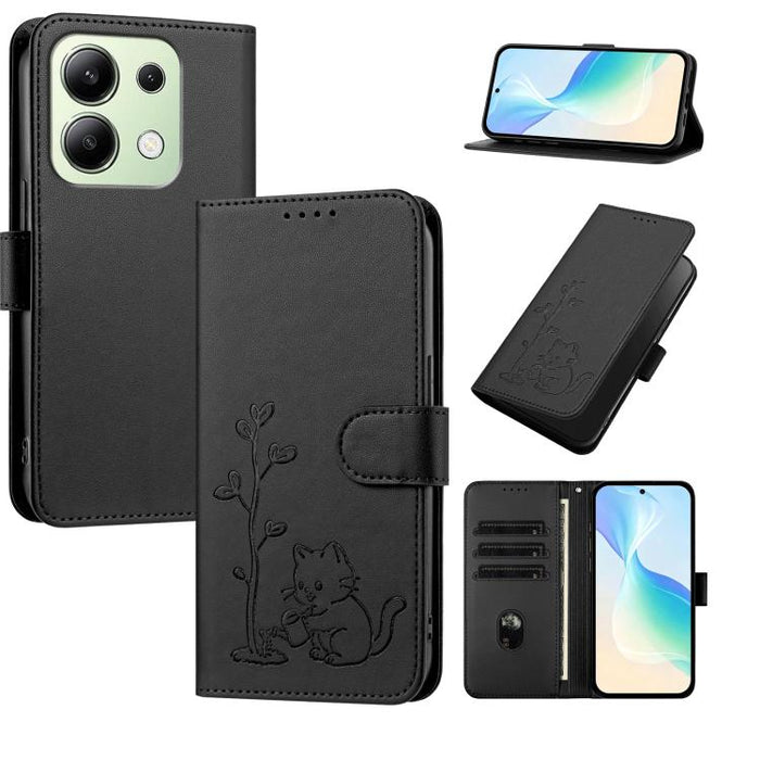Funda para teléfono YX0014 con hebilla de árbol de agua para gatos y correa de cuero vegano., For Redmi K70 Ultra, For Redmi 13 / Note 13R / Poco M6 4G, For Redmi K70 / K70 Pro / Poco F6 Pro, For Redmi Note 13 Pro 4G / Poco M6 Pro 4G                   ...