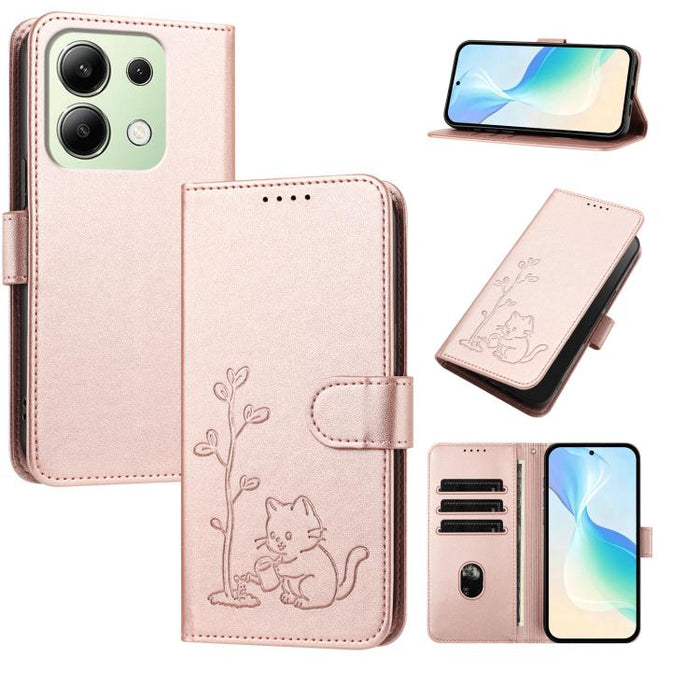 Funda para teléfono YX0014 con hebilla de árbol de agua para gatos y correa de cuero vegano., For Redmi K70 Ultra, For Redmi 13 / Note 13R / Poco M6 4G, For Redmi K70 / K70 Pro / Poco F6 Pro, For Redmi Note 13 Pro 4G / Poco M6 Pro 4G                   ...