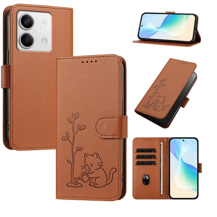 Funda para teléfono YX0014 con hebilla de árbol de agua para gatos y correa de cuero vegano., For Redmi Note 13 5G, For Redmi Note 13 Pro+, For Redmi 12 / Note 12R / Poco M6 Pro 5G, For Redmi Note 12 Turbo 5G / Poco F5, For Redmi Note 12S / Note 11S 4G...