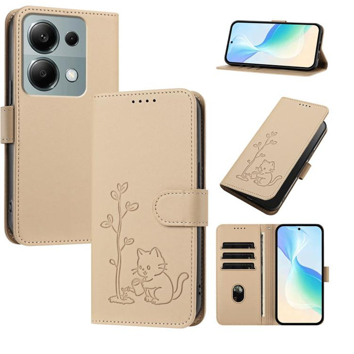 Funda para teléfono YX0014 con hebilla de árbol de agua para gatos y correa de cuero vegano., For Redmi K70 Ultra, For Redmi 13 / Note 13R / Poco M6 4G, For Redmi K70 / K70 Pro / Poco F6 Pro, For Redmi Note 13 Pro 4G / Poco M6 Pro 4G                   ...