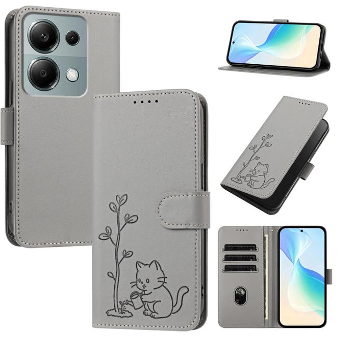 Funda para teléfono YX0014 con hebilla de árbol de agua para gatos y correa de cuero vegano., For Redmi K70 Ultra, For Redmi 13 / Note 13R / Poco M6 4G, For Redmi K70 / K70 Pro / Poco F6 Pro, For Redmi Note 13 Pro 4G / Poco M6 Pro 4G                   ...