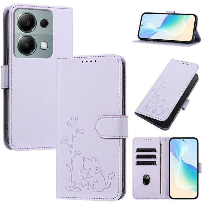 Funda para teléfono YX0014 con hebilla de árbol de agua para gatos y correa de cuero vegano., For Redmi K70 Ultra, For Redmi 13 / Note 13R / Poco M6 4G, For Redmi K70 / K70 Pro / Poco F6 Pro, For Redmi Note 13 Pro 4G / Poco M6 Pro 4G                   ...