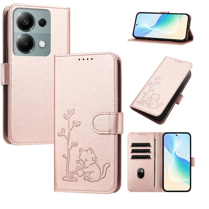 Funda para teléfono YX0014 con hebilla de árbol de agua para gatos y correa de cuero vegano., For Redmi K70 Ultra, For Redmi 13 / Note 13R / Poco M6 4G, For Redmi K70 / K70 Pro / Poco F6 Pro, For Redmi Note 13 Pro 4G / Poco M6 Pro 4G                   ...